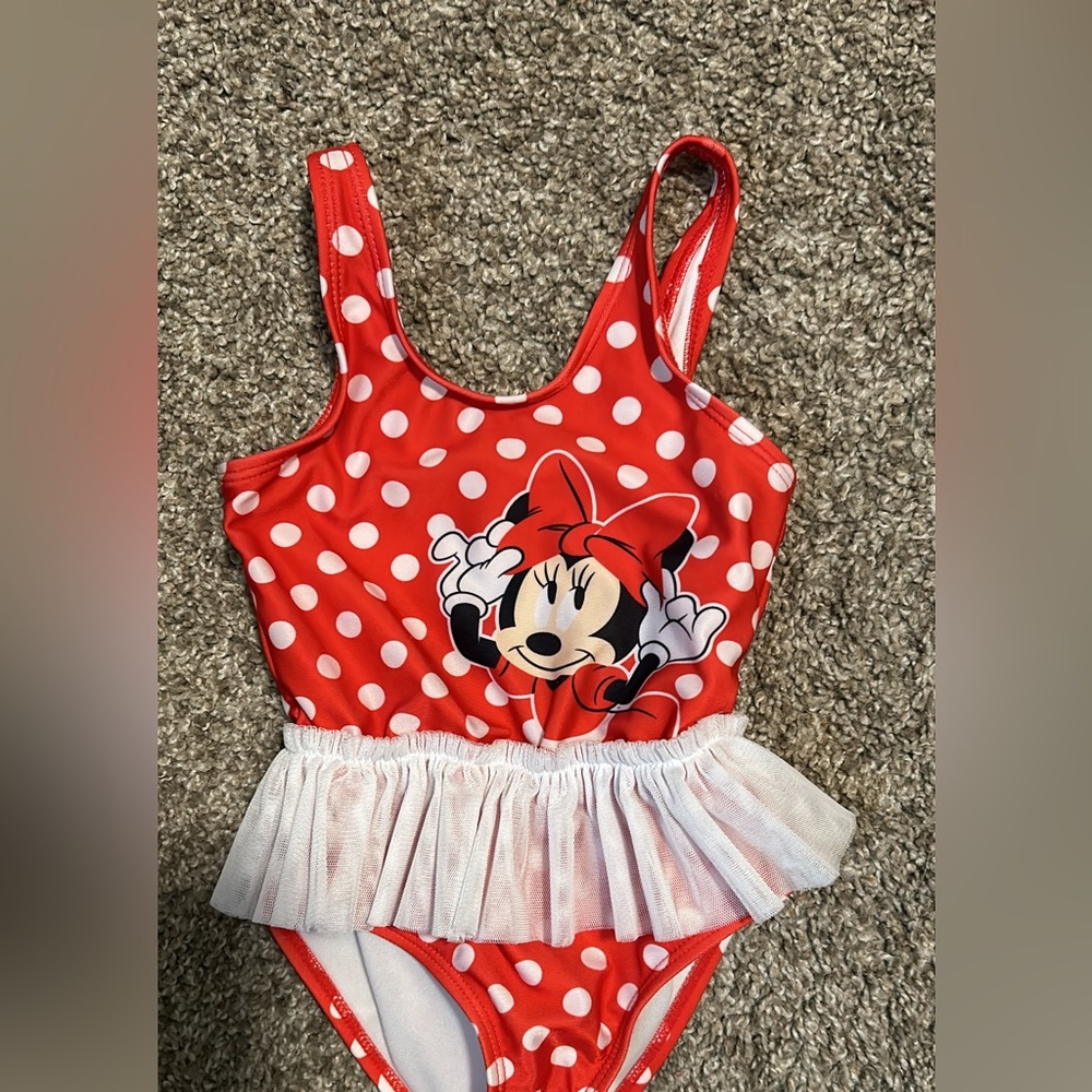Disney Red and White Minnie Mouse Kids Swimwear